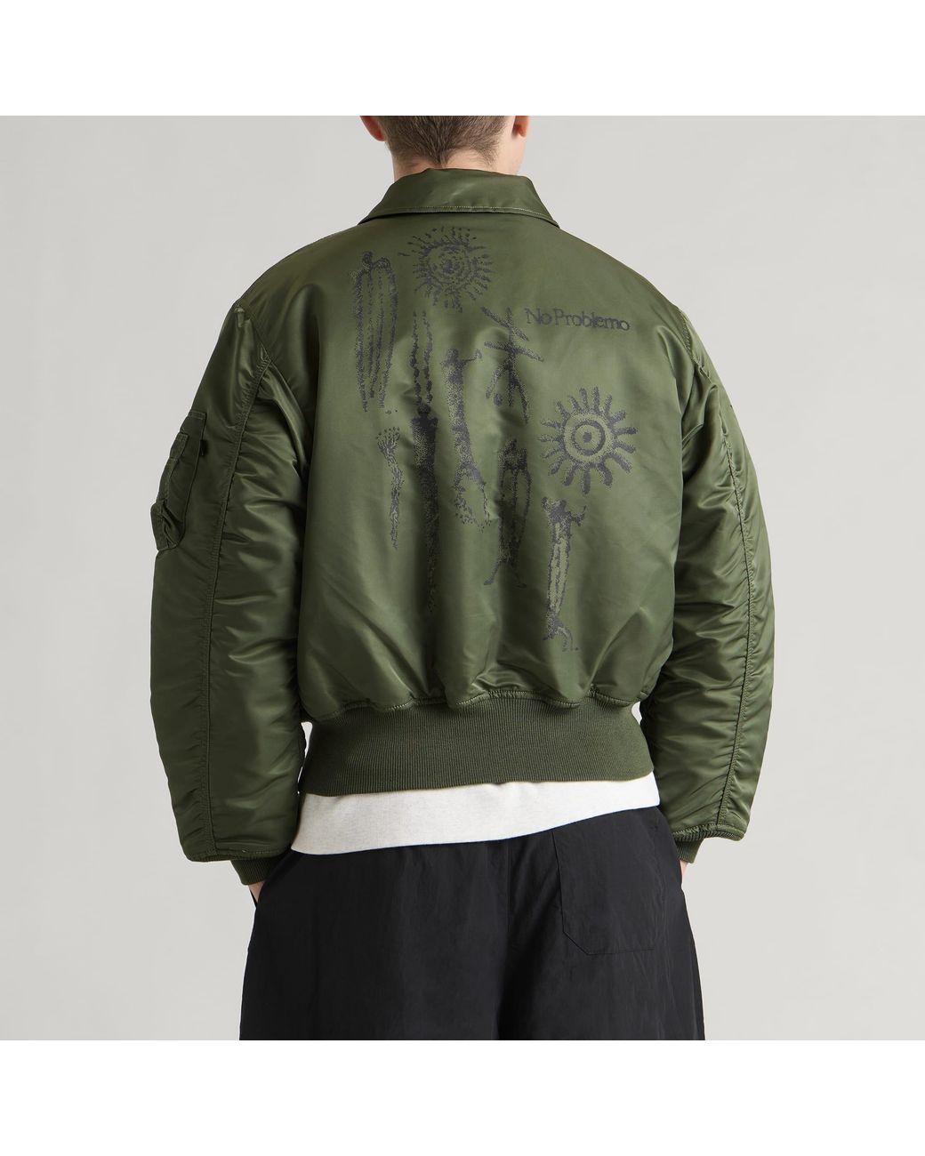No Problemo Green Np X Alpha Industries Ancient Findings Jacket for men