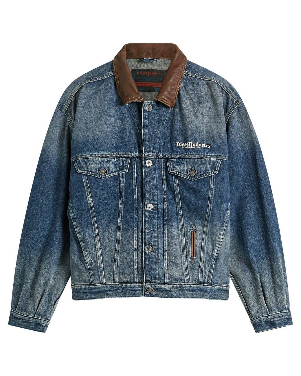 DIESEL Blue Denver Denim Jacket for men