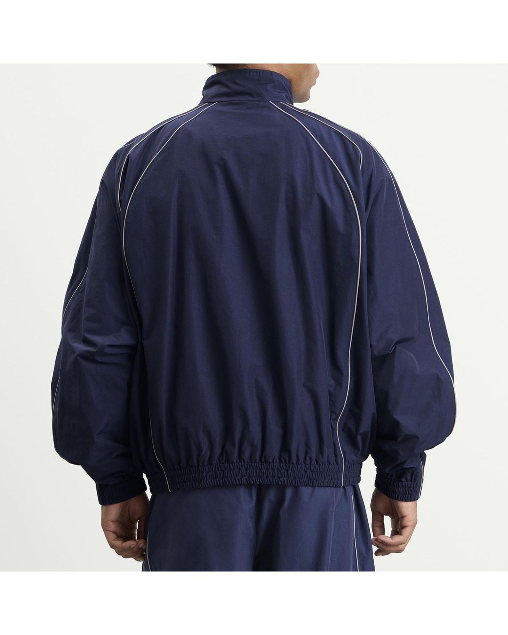 Balenciaga Blue Techno Cotton Tracksuit Top for men