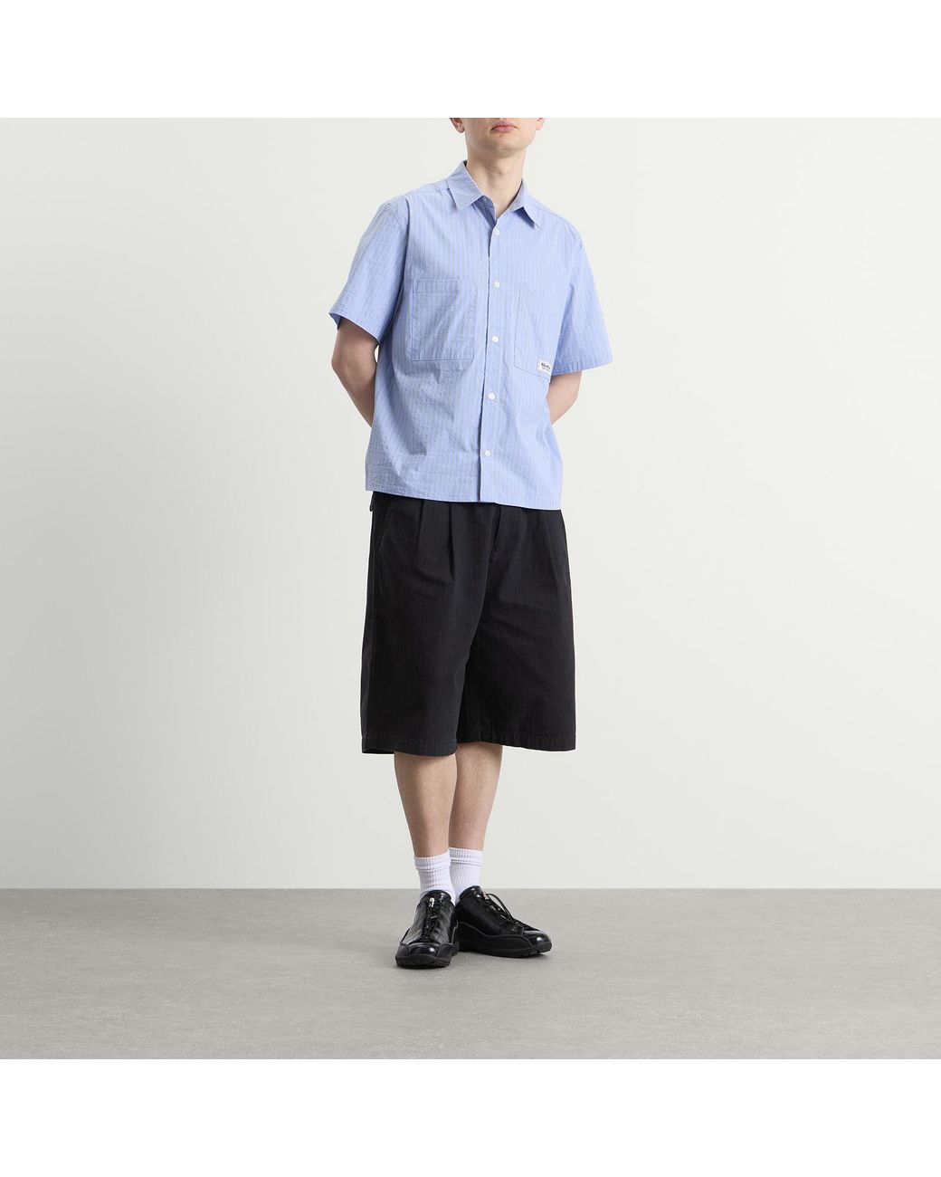 Butter Goods Black Pleated Shorts for men