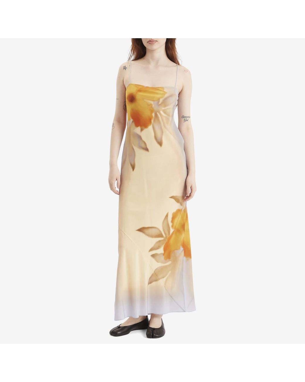 slim fit dress slacks LIGHT GOLD SPARKLY KNIT MAXI DRESS | CULT MIA main image 1
