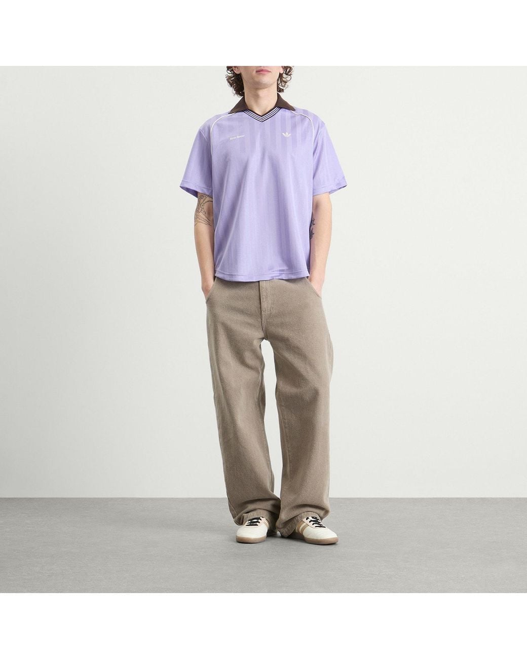 Adidas Purple X Wales Bonner Football T-Shirt for men