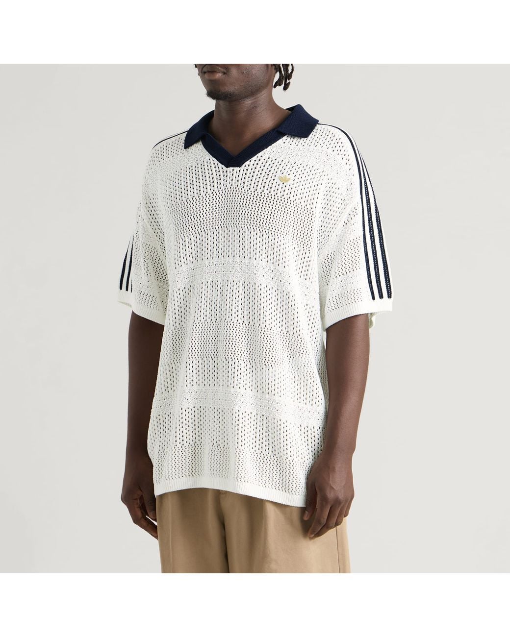 Adidas Blue Resort Knitted Polo Shirt for men