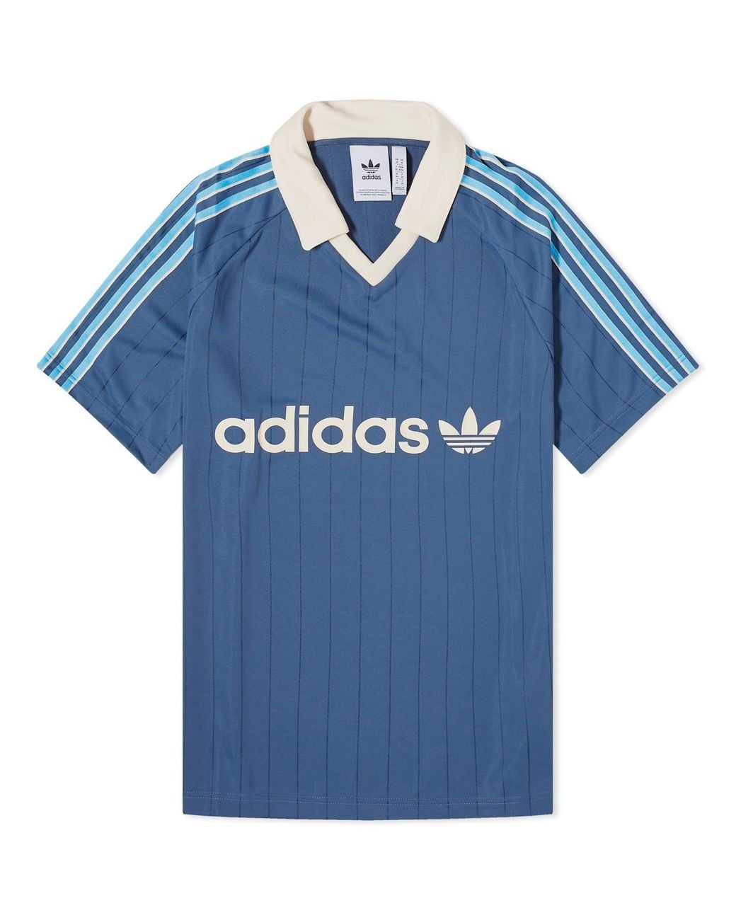 adidas Originals Stripe Jersey in Blue for Men | Lyst