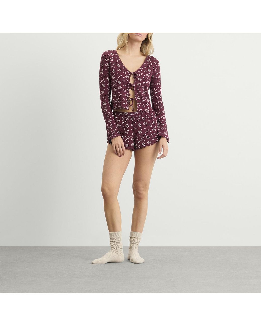 Tala Purple Sleep Lounge Shorts