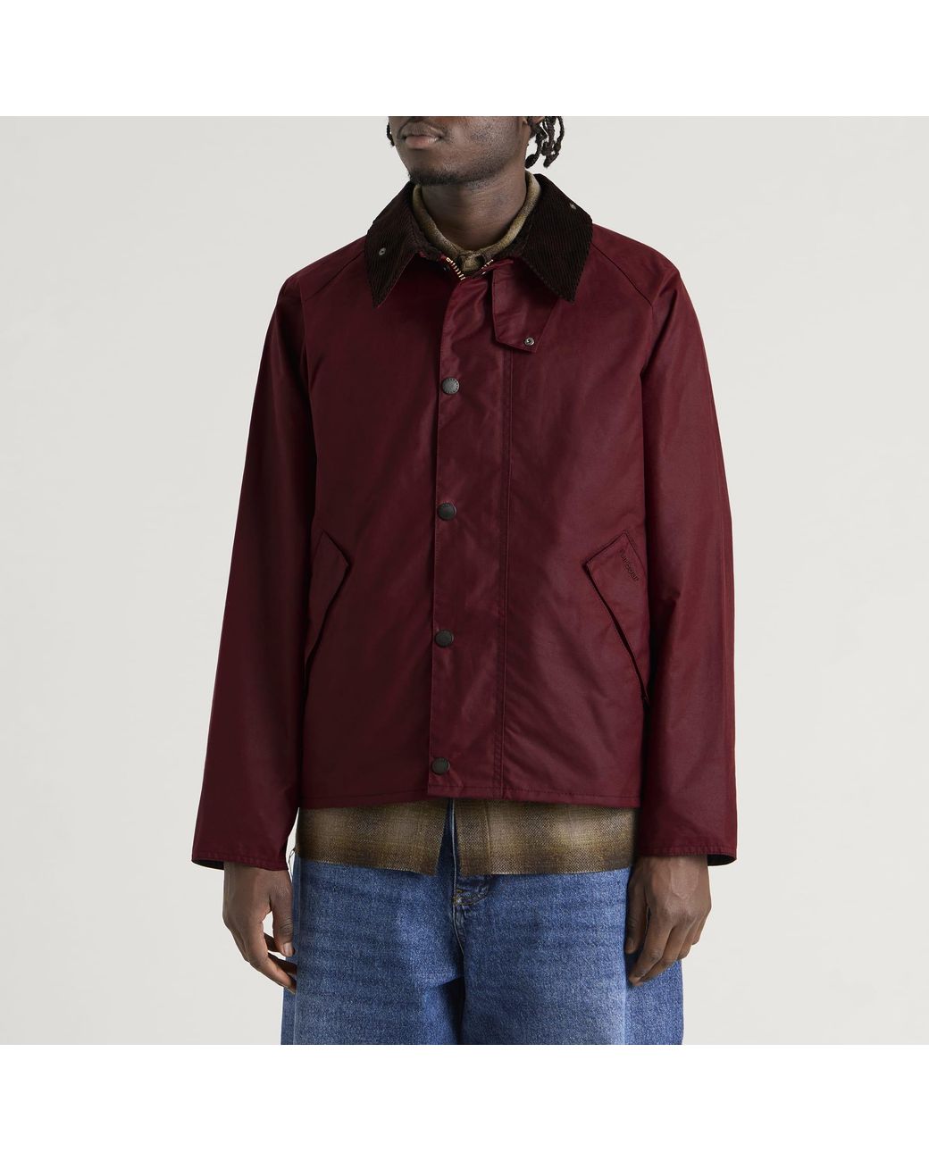 Barbour Red Os Transport Wax Jacket for men