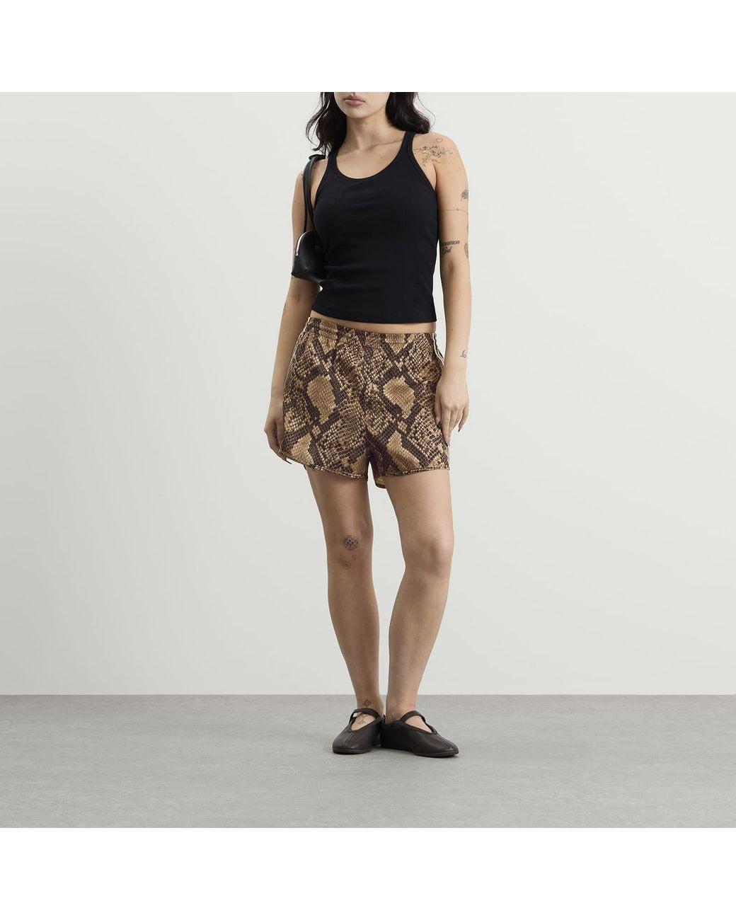 Sprinter Snake adidas Satin Shorts in Brown | Lyst