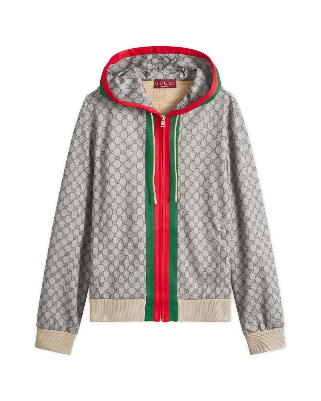 Gucci Gg Monogram Grg Zip Hoodie in Gray for Men | Lyst