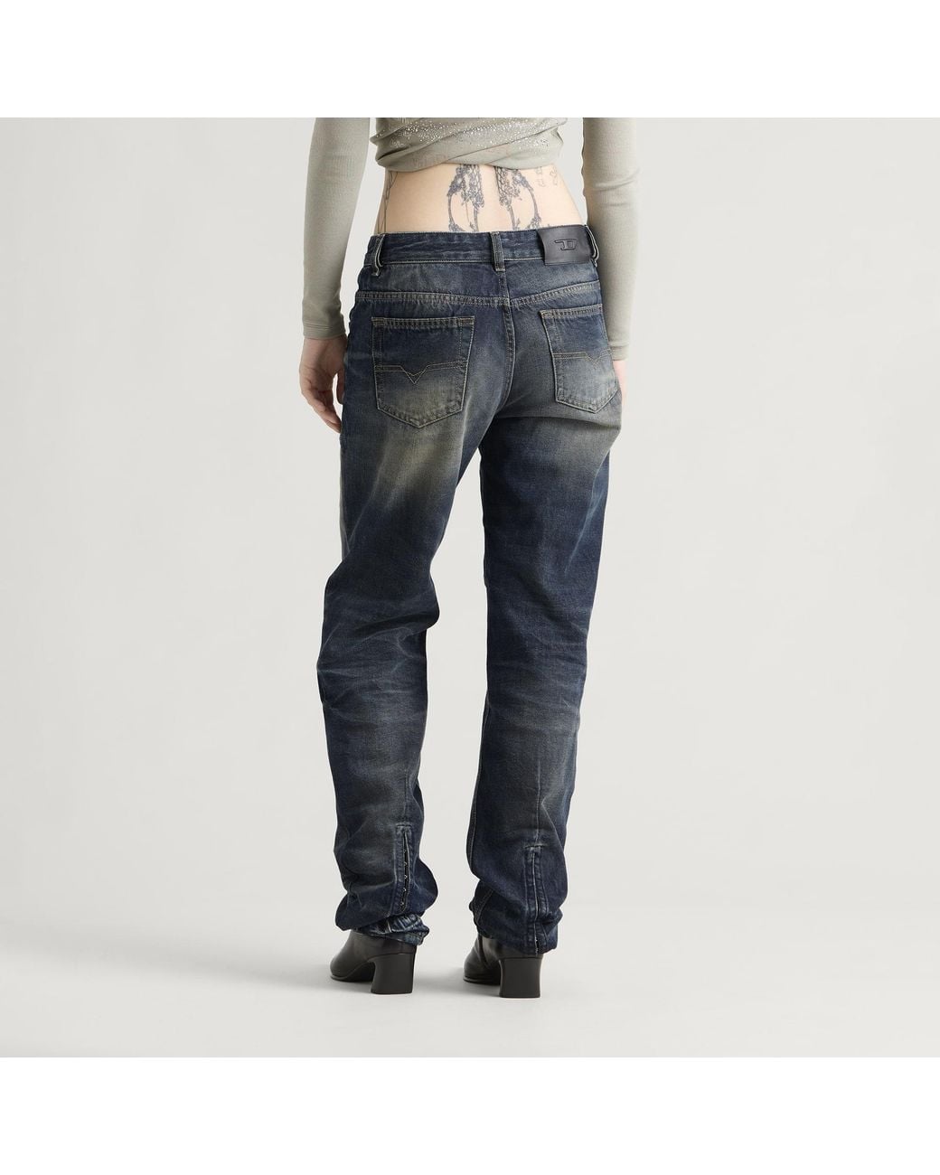DIESEL Blue D-Liet Straight Leg Jeans