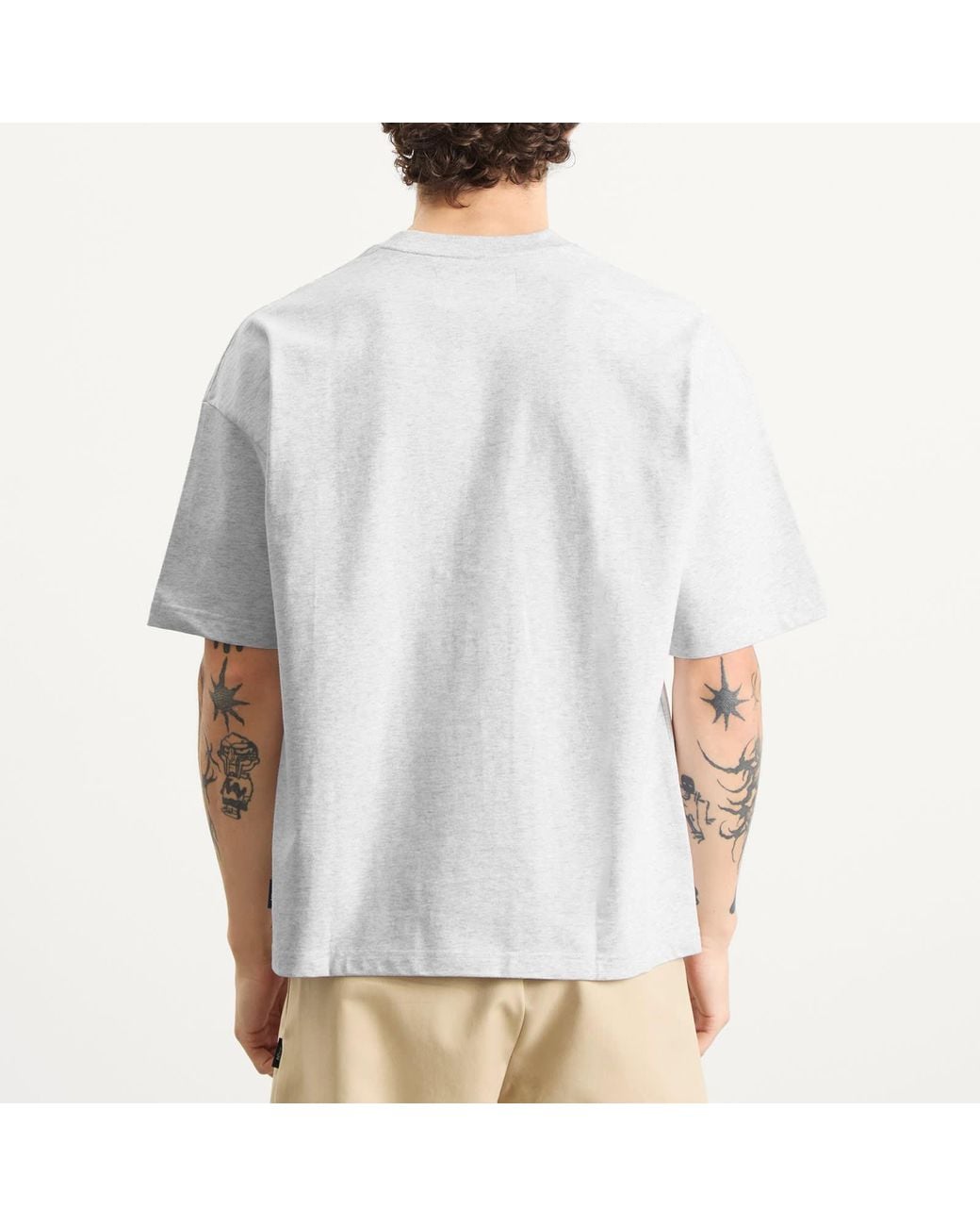 N!CE White Embroidered Logo T-Shirt for men