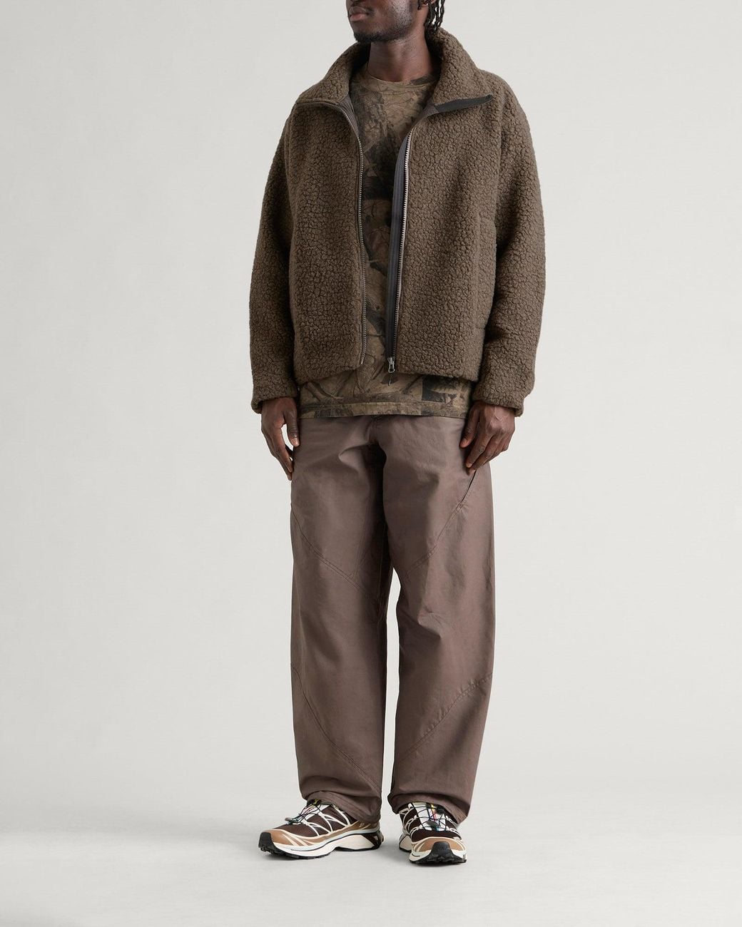 Goldwin Deep Pile Fleece Jacket in Brown for Men | Lyst