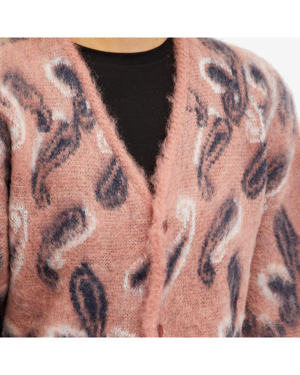 Needles Paisley Mohair Cardigan in Pink | Lyst Needles Paisley Mohair Cardigan in Pink | Lyst