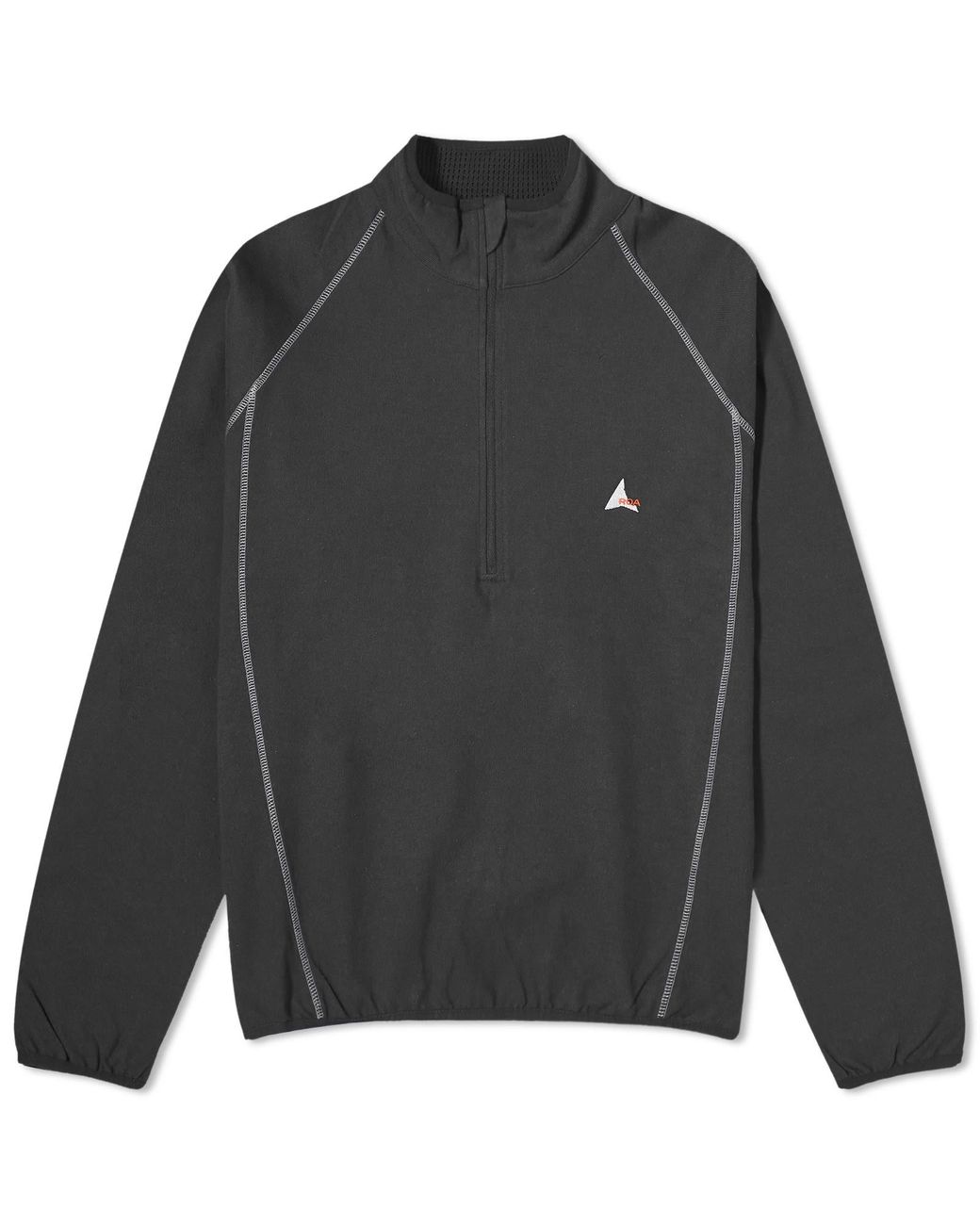 ROA Jersey Half Zip スウェット Sweatshirt ROA Half Zip Jersey Black RBMW092JY05 BLK0001