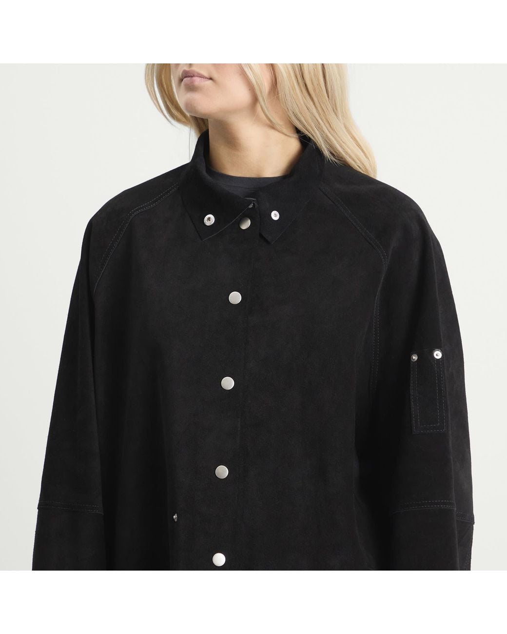 Studio Nicholson Black Dash Suede Jacket