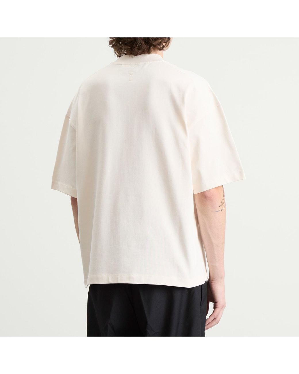 About Blank White Dual Logo T-Shirt for men