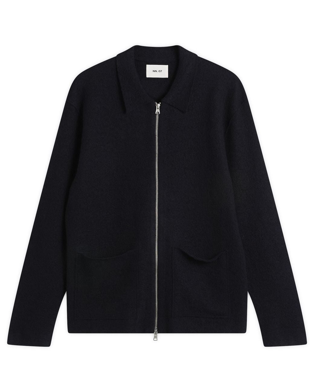 NN07 Black Jonas Merino Zip Jacket for men