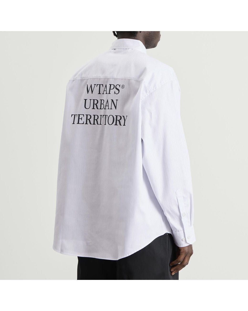 (w)taps White Bd 02 Long Sleeve Shirt for men