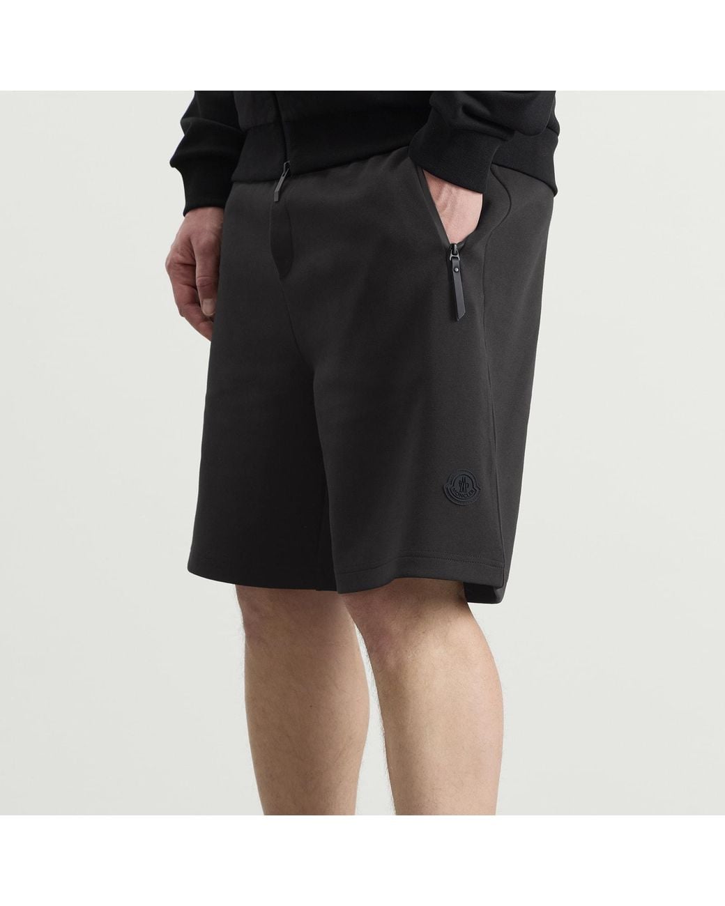 Moncler Black Double Faced Shorts for men