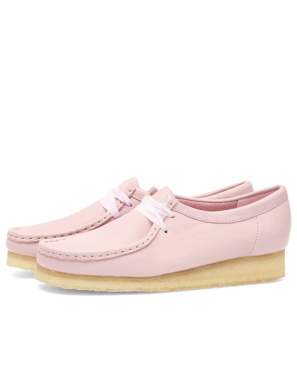 Clarks Pink Leather Wallabee Boot