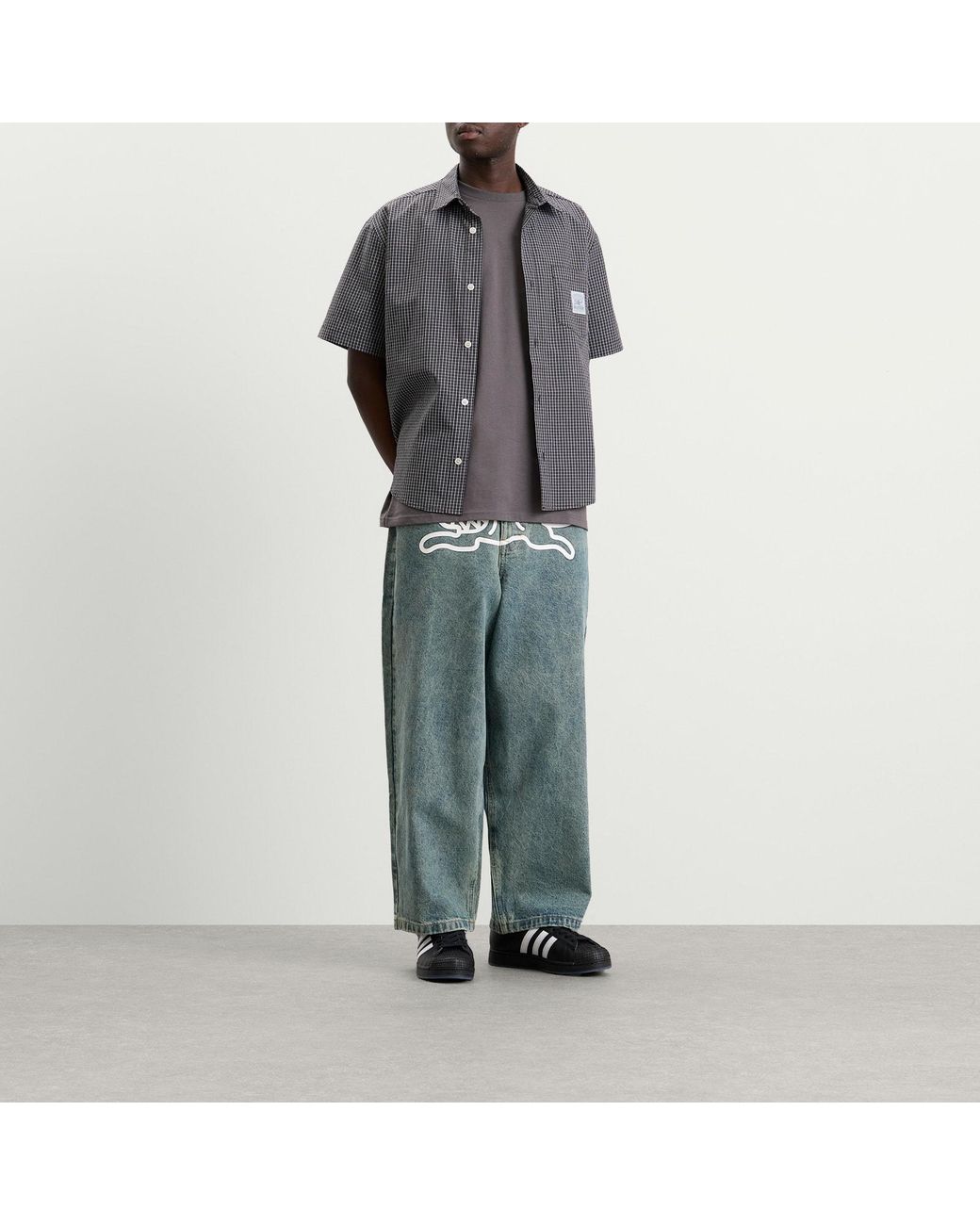 ICECREAM Blue Running Dog Triple Scoop Denim Pant for men