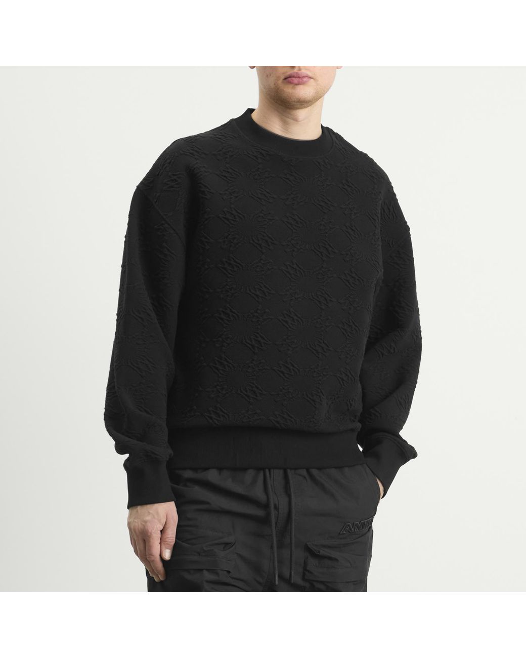 Amiri Black Ma Quad Oversized Crew for men