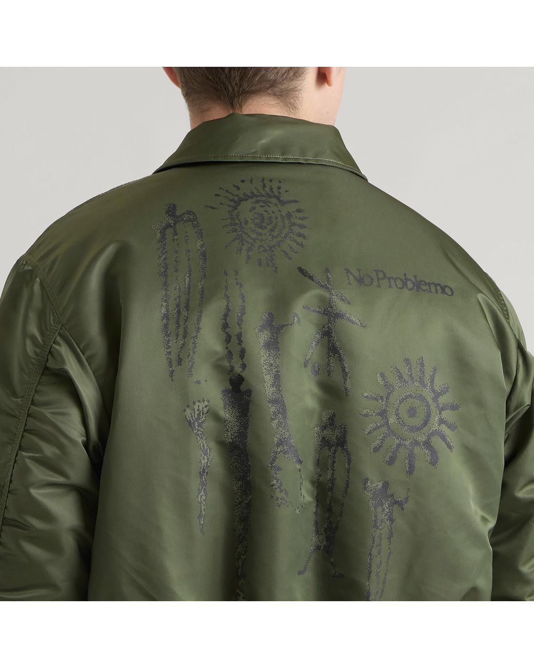 No Problemo Green Np X Alpha Industries Ancient Findings Jacket for men