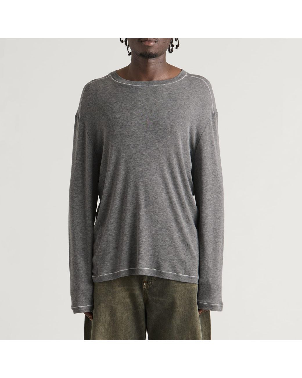 Samsøe & Samsøe Gray End. X Sadango Ls T-Shirt for men