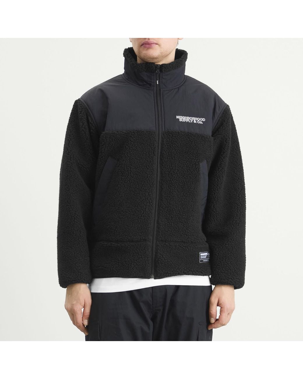 Neighborhood Black Fleece Jacket for men