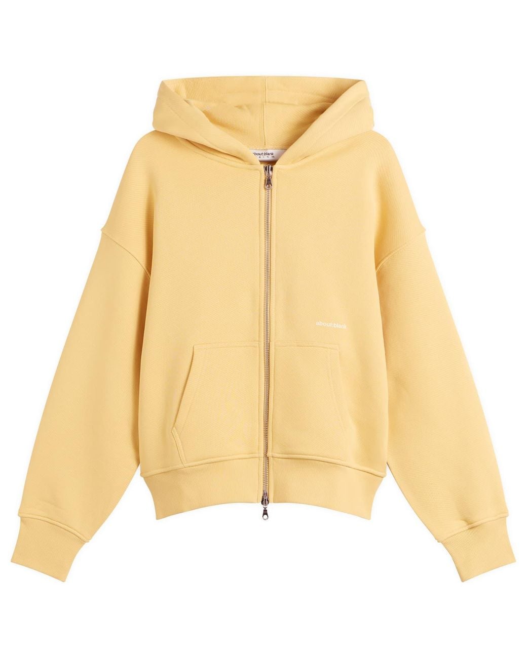 About Blank Box Zip Hoodie in Yellow for Men | Lyst