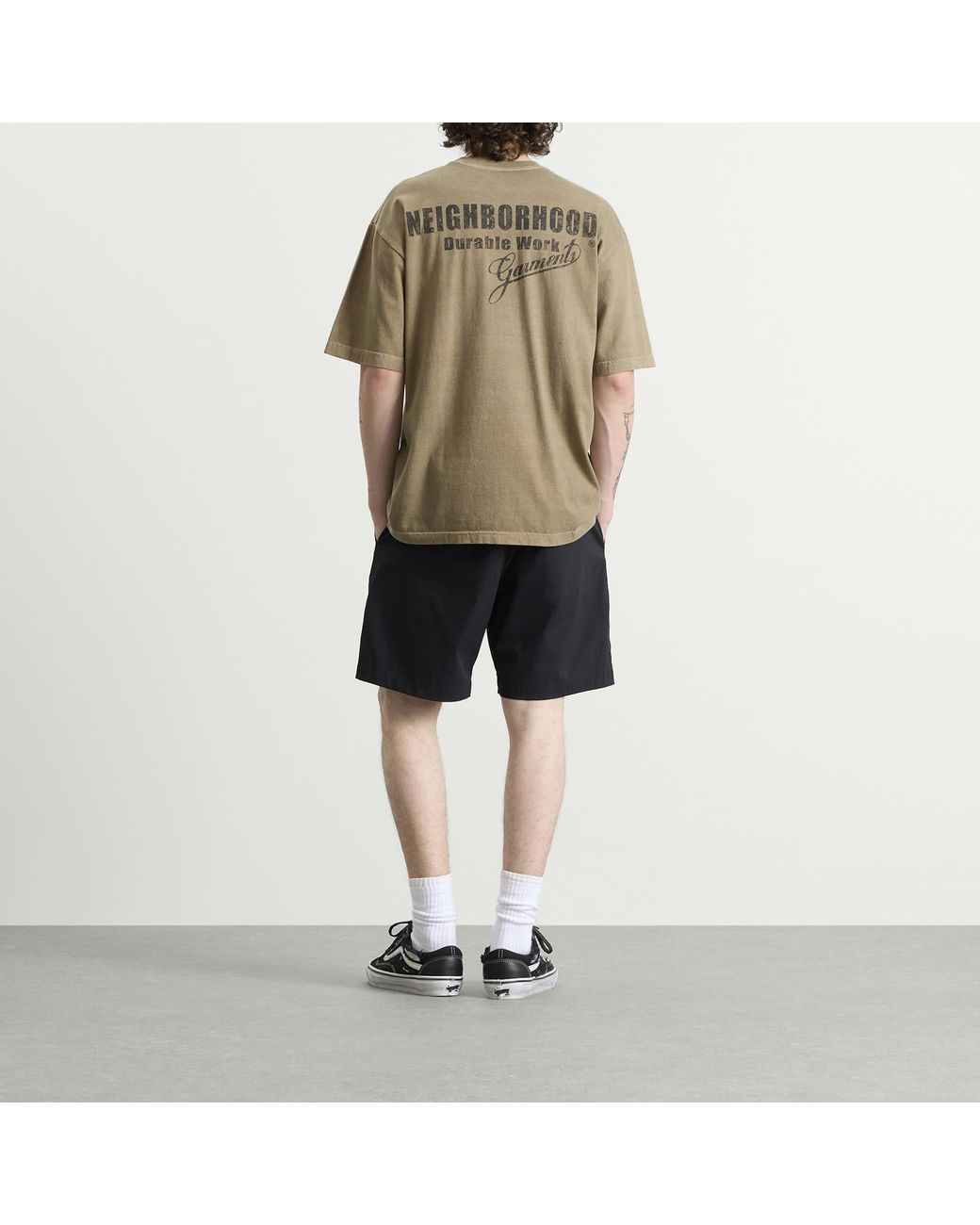 Neighborhood Brown Ss-5 Pigment Dyed T-Shirt for men