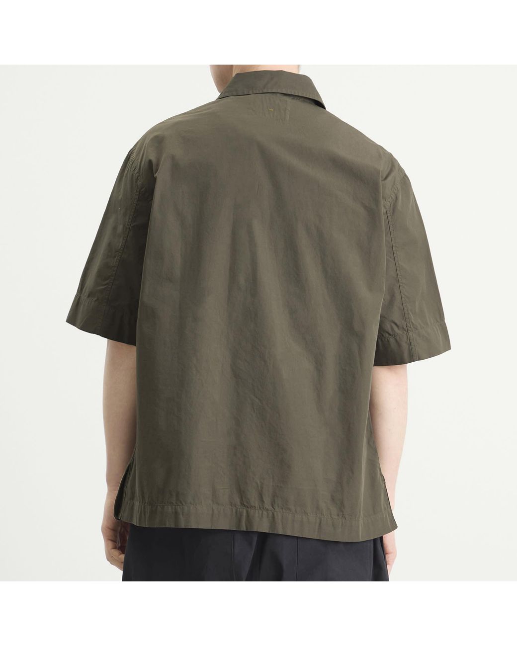 MHL by Margaret Howell Green Offset Placket Polo for men