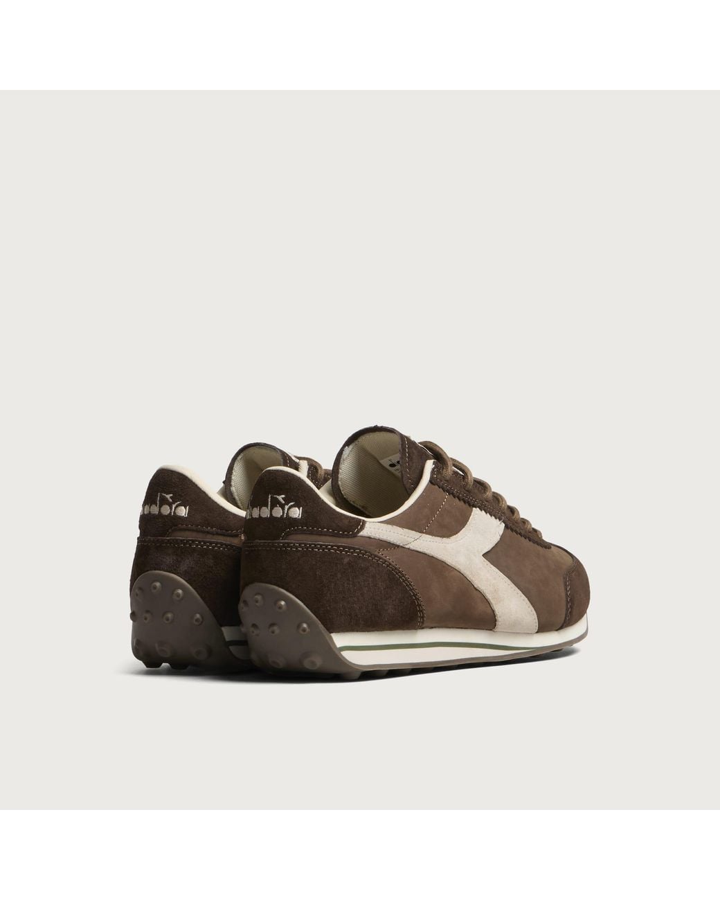 Diadora Brown Rally Waxed Sneaker for men
