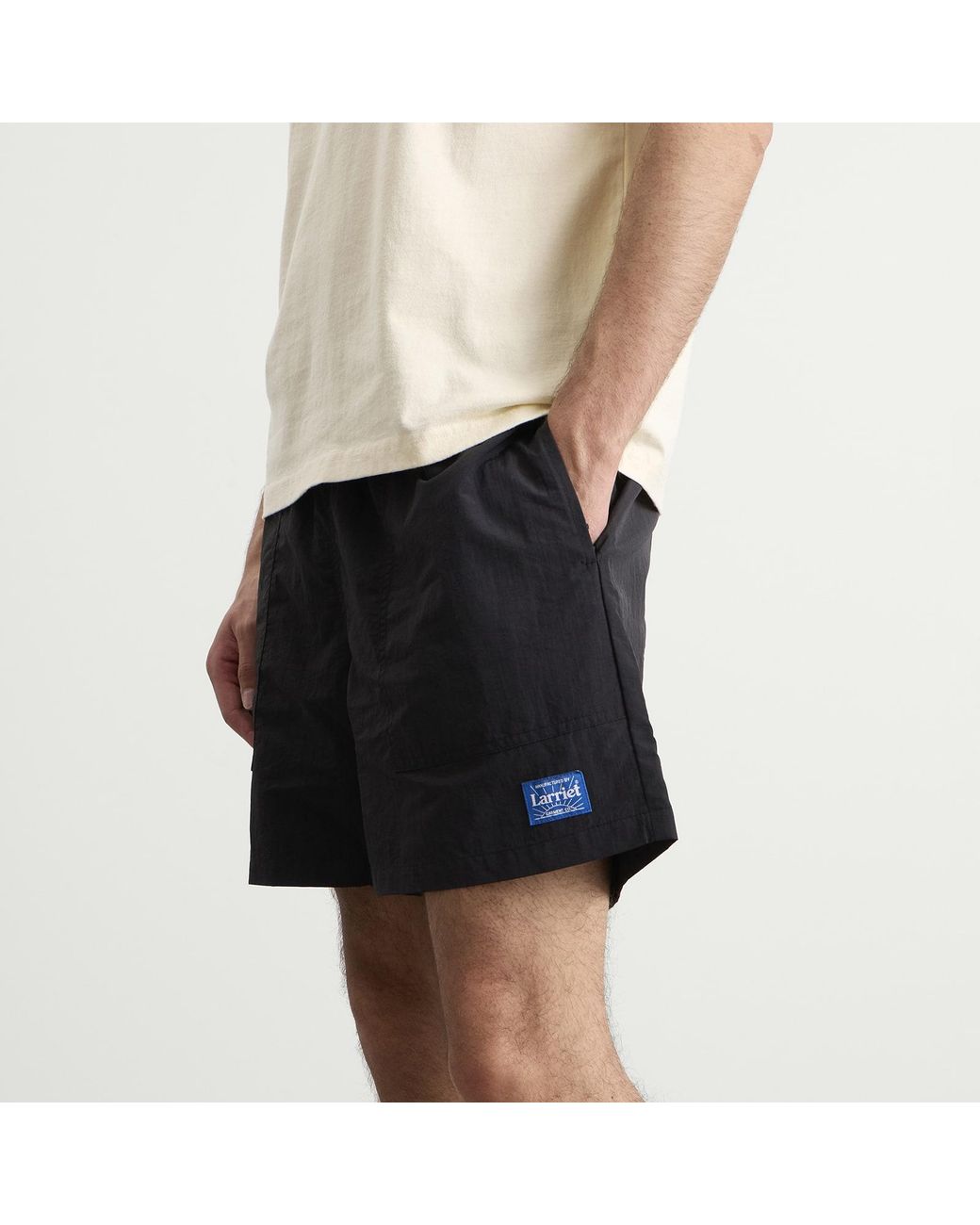 Larriet Black Rec Shorts for men