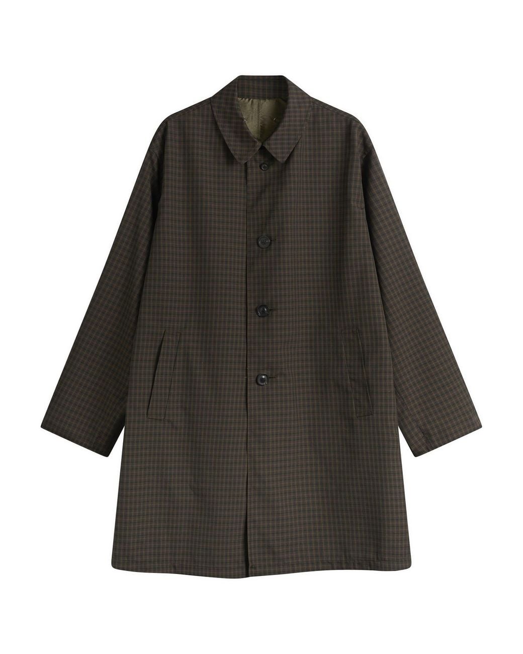 Maison Margiela Black Check Reversible Coat for men