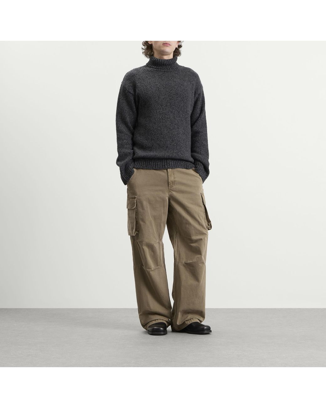 Our Legacy Blue Slub Twisted Wool Popover Turtleneck for men