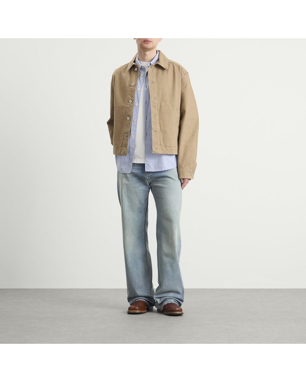 Rhude Blue Relaxed Traxedo Denim Jeans for men