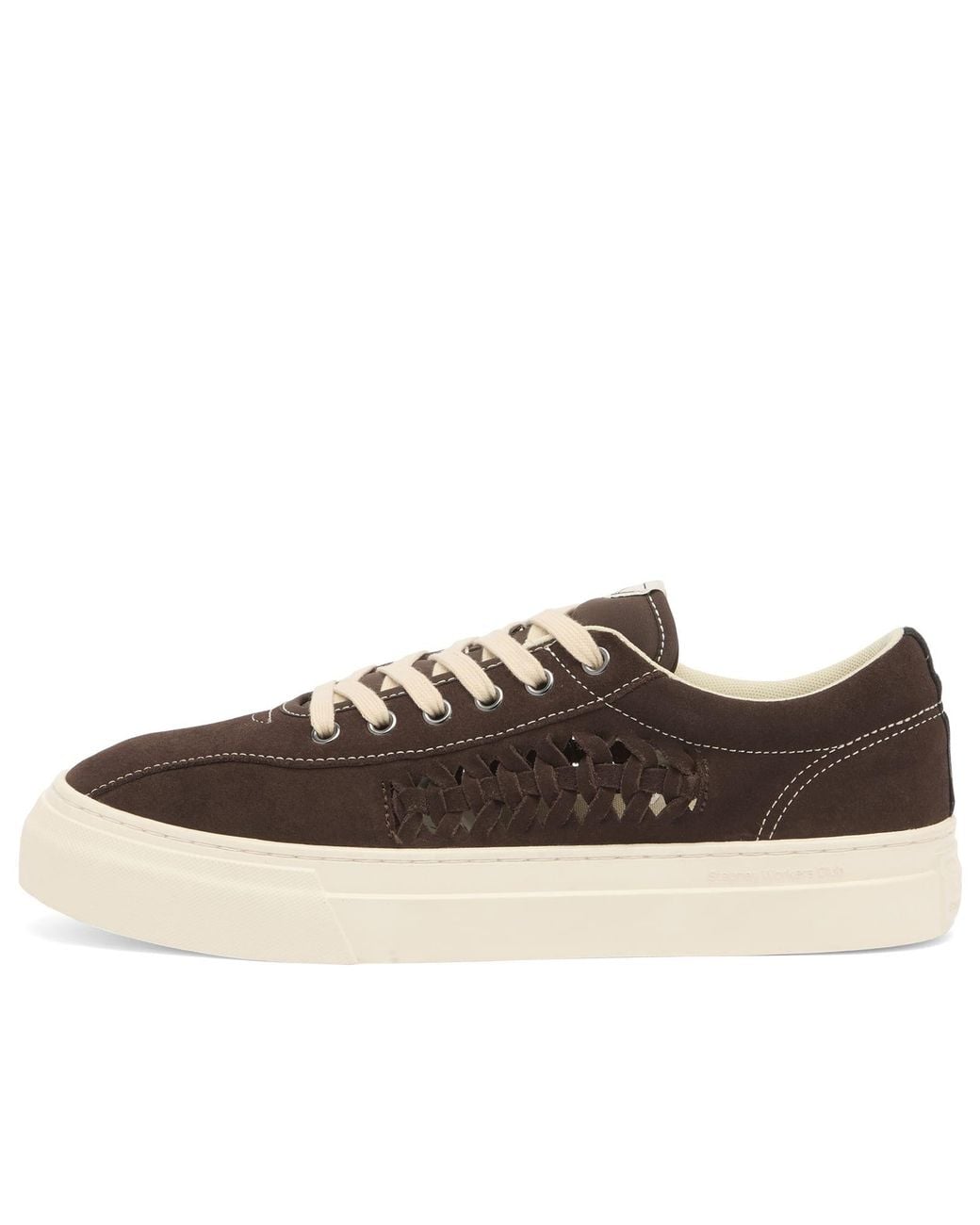 Stepney Workers Club Brown Dellow Woven Suede Sneaker for men