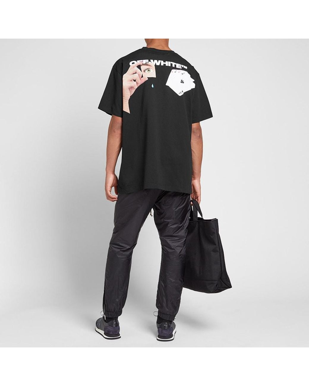 Off white top hand card