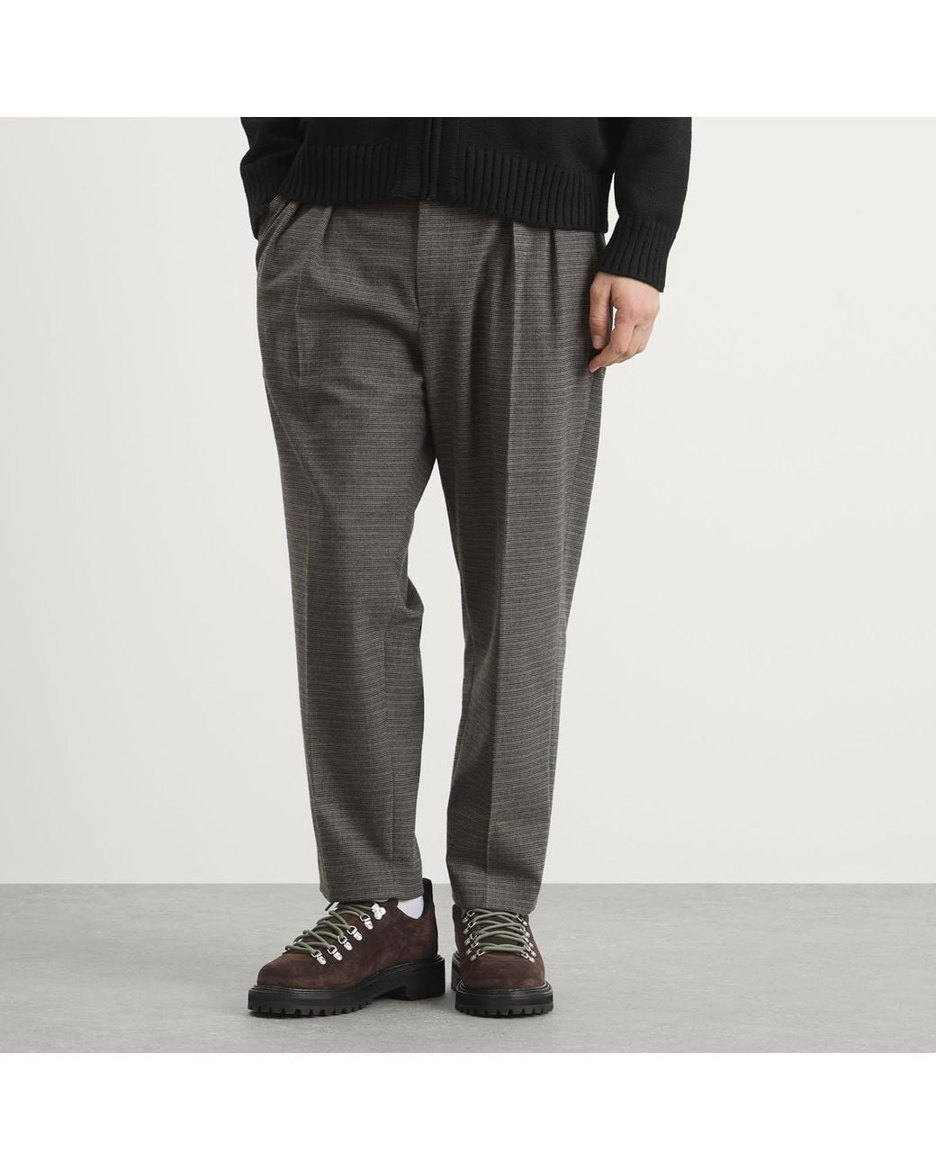 WTAPS Glen Check Two Tuck Trousers in Grey for Men | Lyst Australia