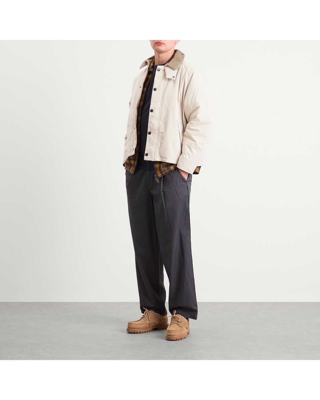 Barbour Padded Transport Jacket in Natural for Men | Lyst