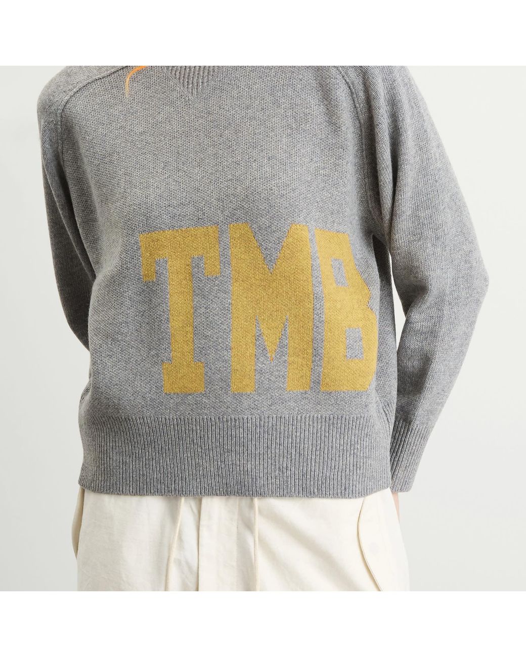 Beams Boy Gray Big Logo Crew Jumper