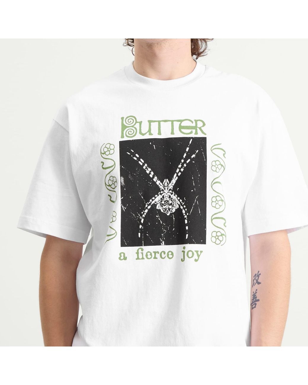 Butter Goods White Fierce Joy T-Shirt for men