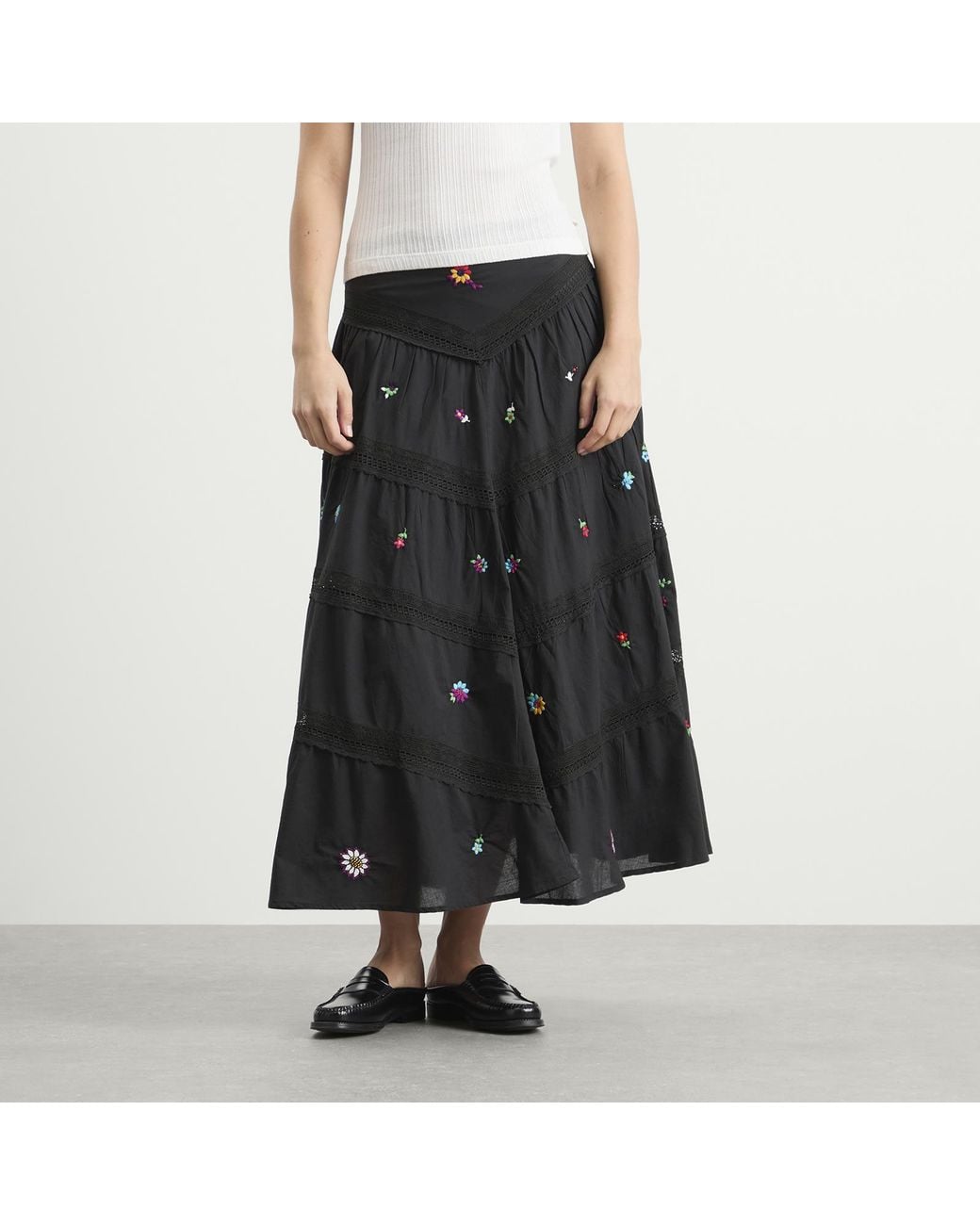 Rixo Black Sigrid Skirt