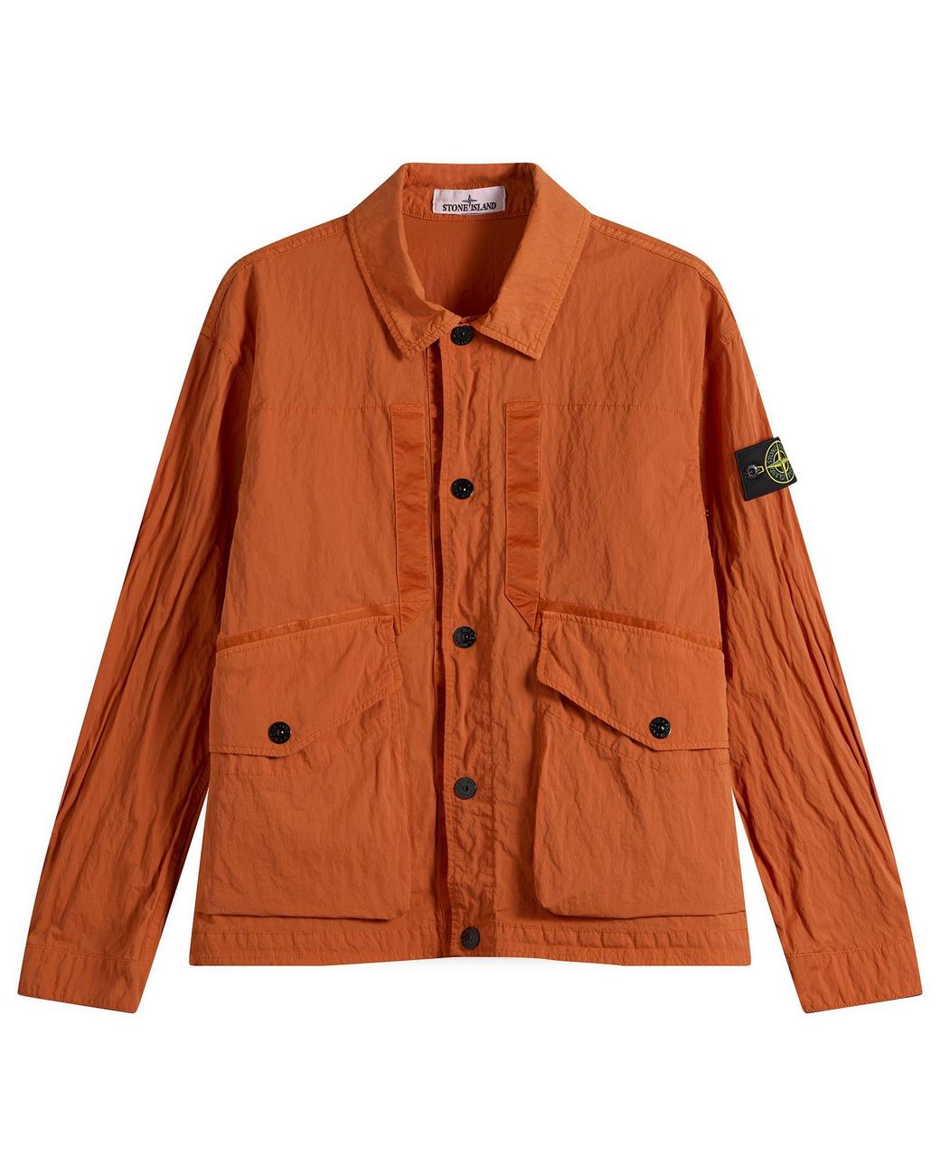 Stone Island Brown Warp Rib Nylon-Tc Coach Jacket for men