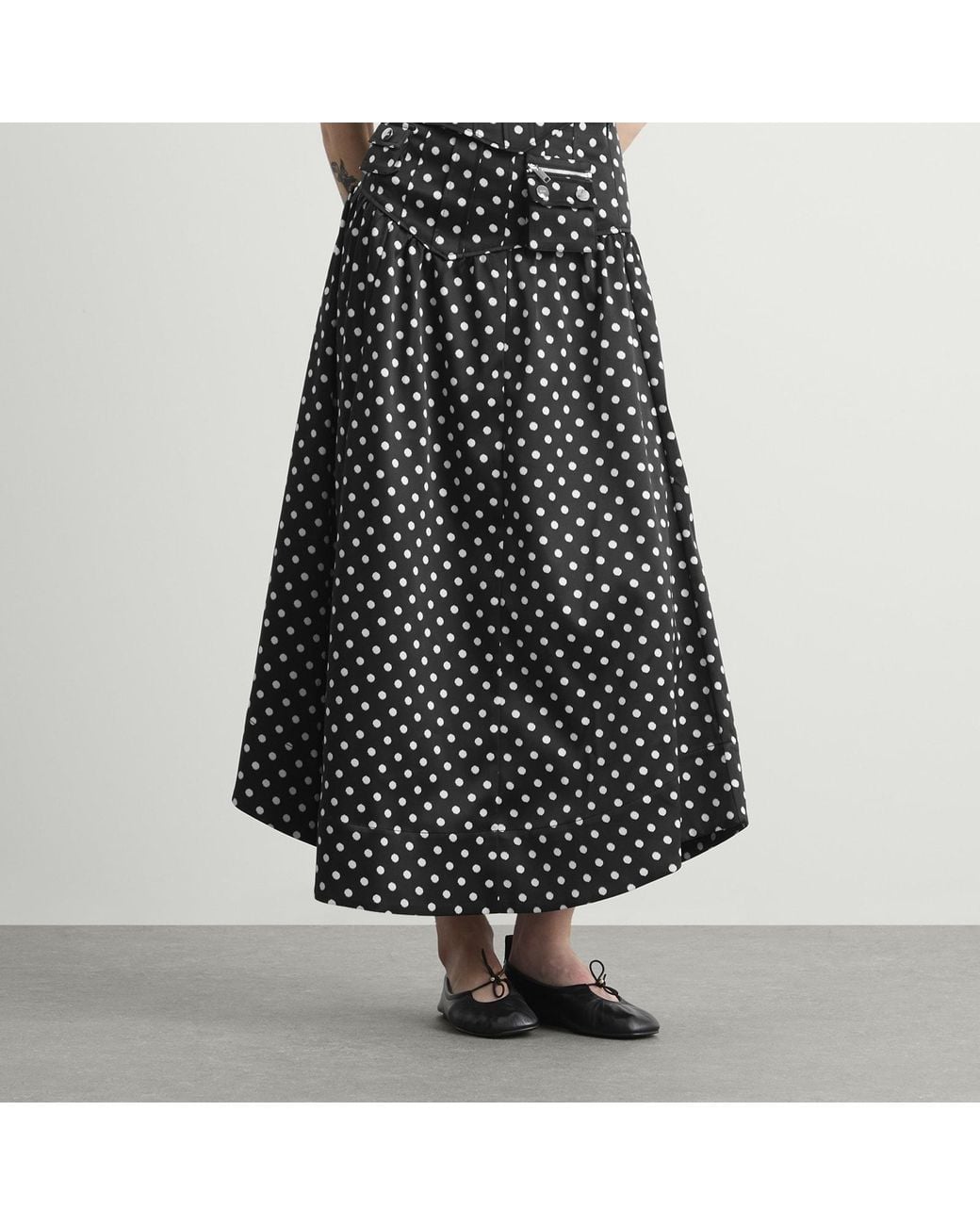 Ganni Black Corset Skirt