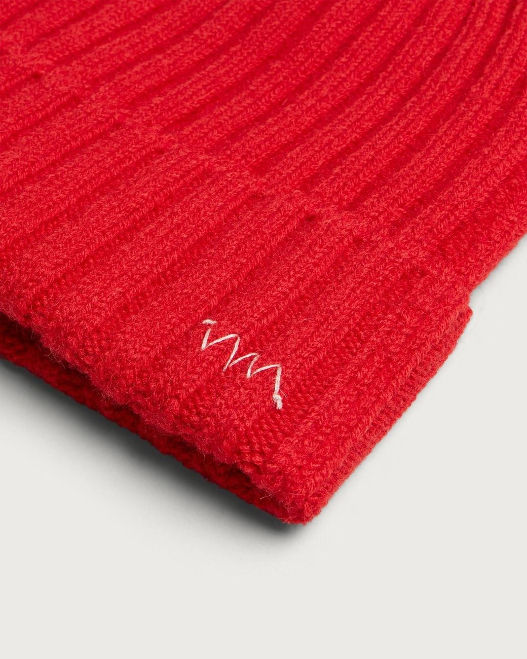 Visvim Red Knitted Wool Beanie for men