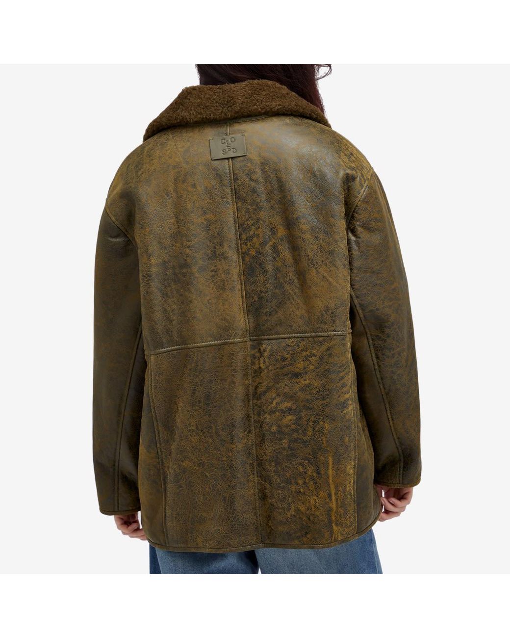 Closed Brown Shearling Coat