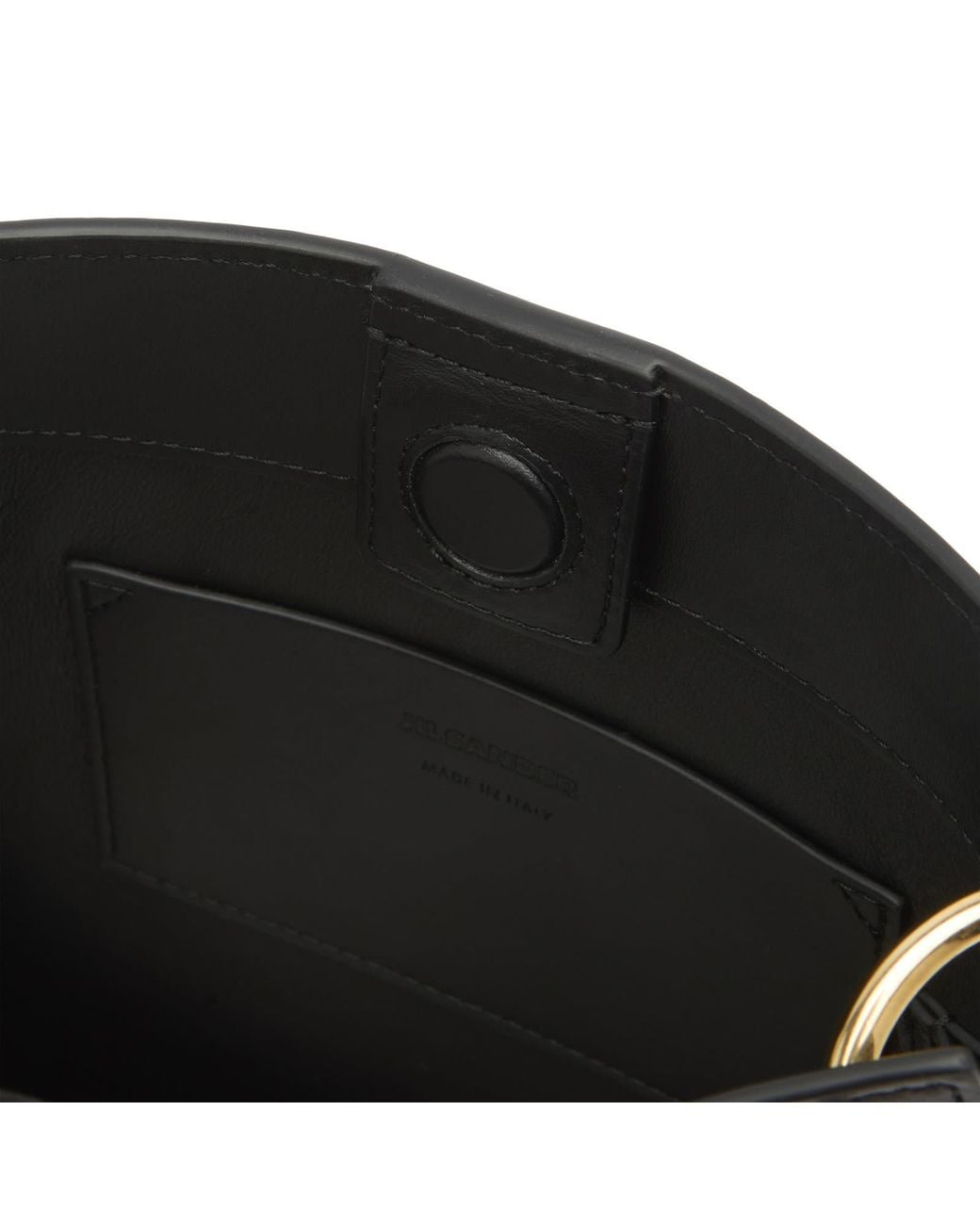 Jil Sander Black Otto Sm Leather Shoulder Bag