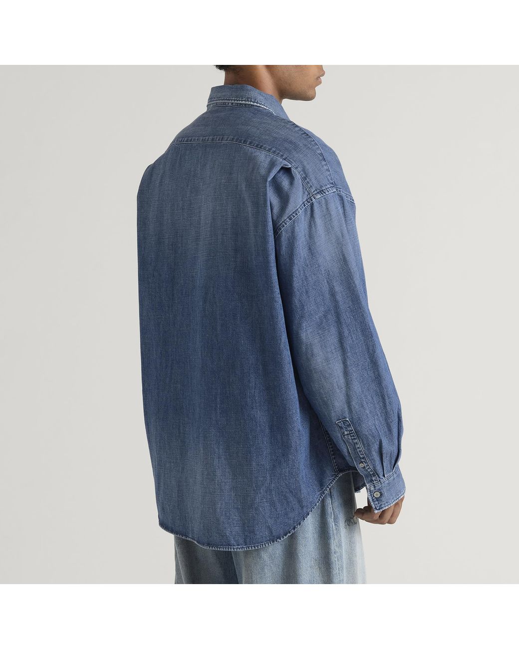 Acne Blue Setar Easy Denim Shirt for men