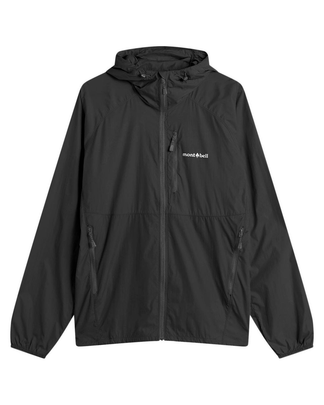 Montbell Black Wind Blast Hooded Jacket for men